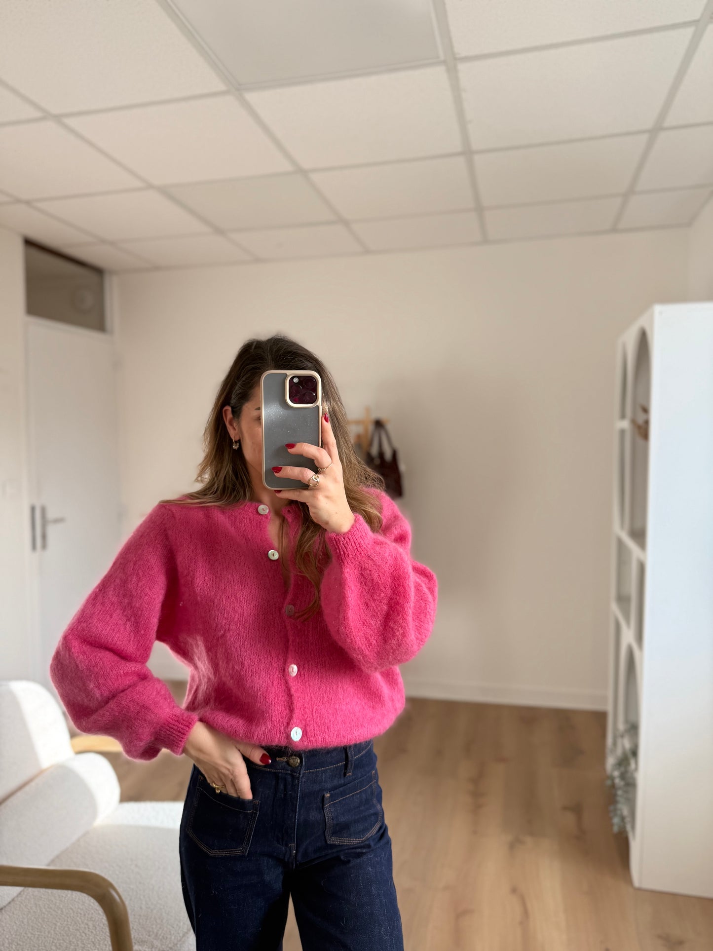 Maille en laine Bianca rose bonbon