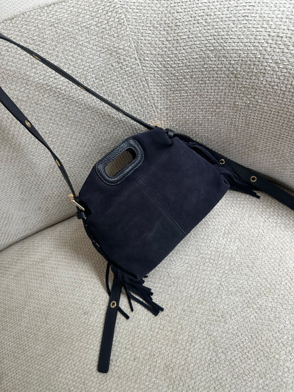Sac à main en cuir Jodie bleu marine