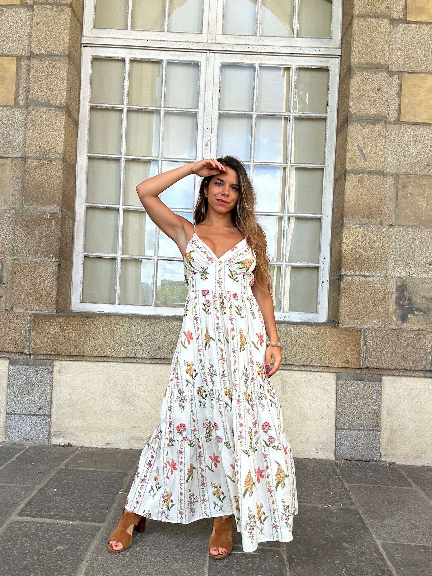 Robe longue fleurie Flora