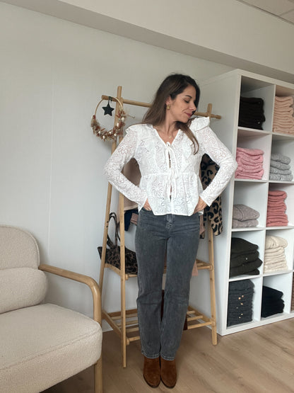 Jean droit Solange gris