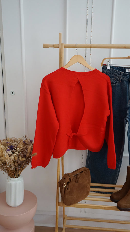 Pull rouge Thaïs