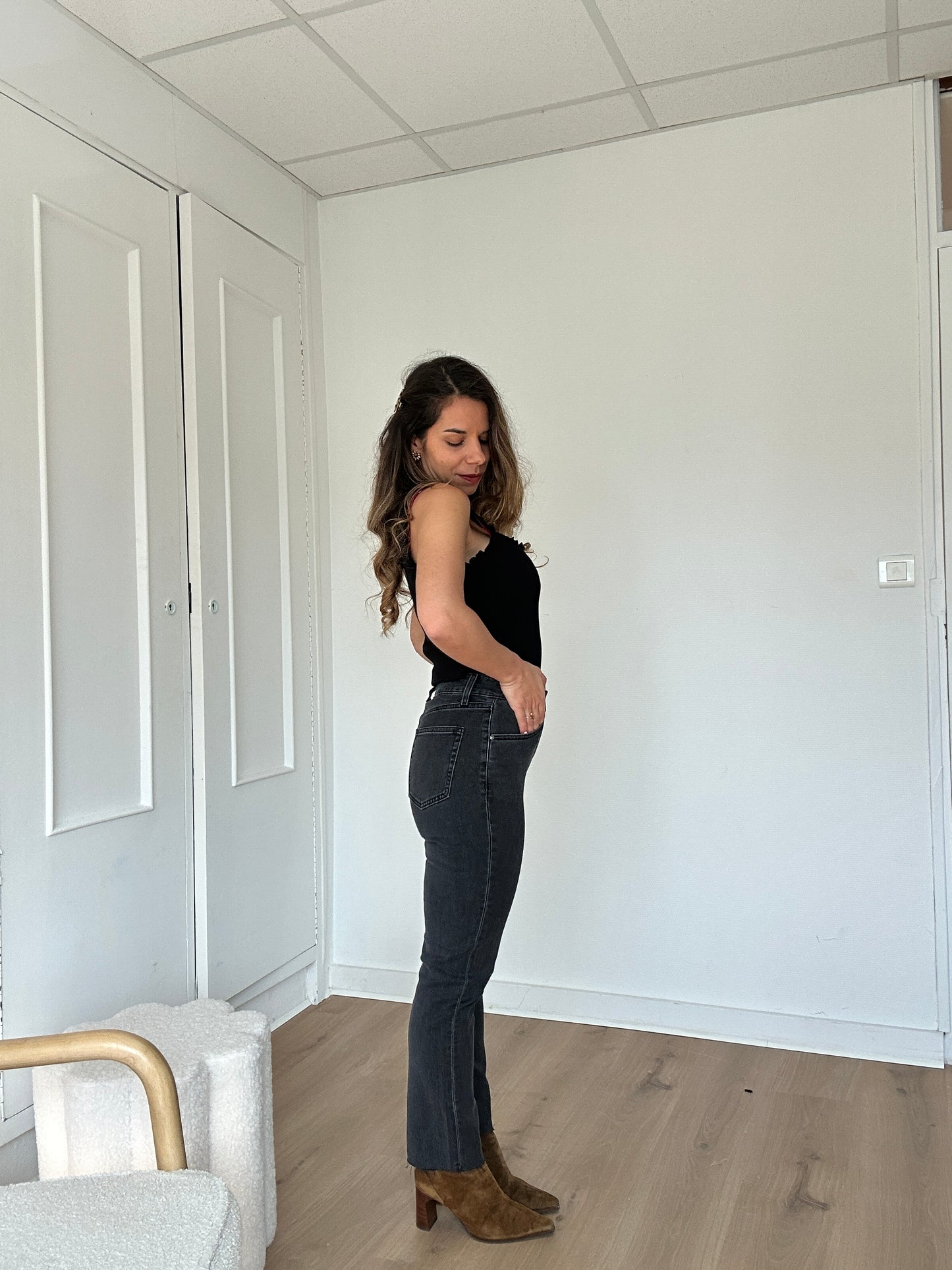 Jean Maryline gris anthracite