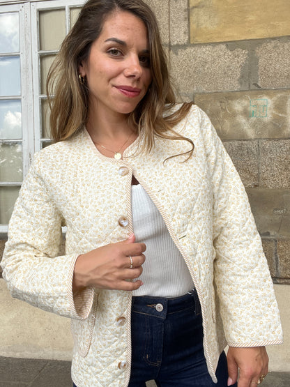 Veste matelassée liberty jaune Alma
