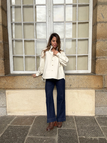 Veste en jean Céleste écrue