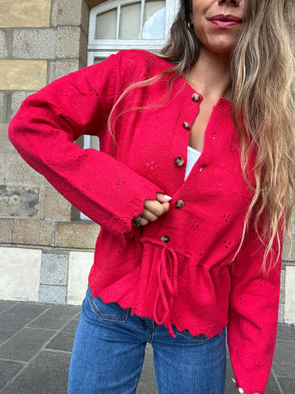 Cardigan Nora rouge