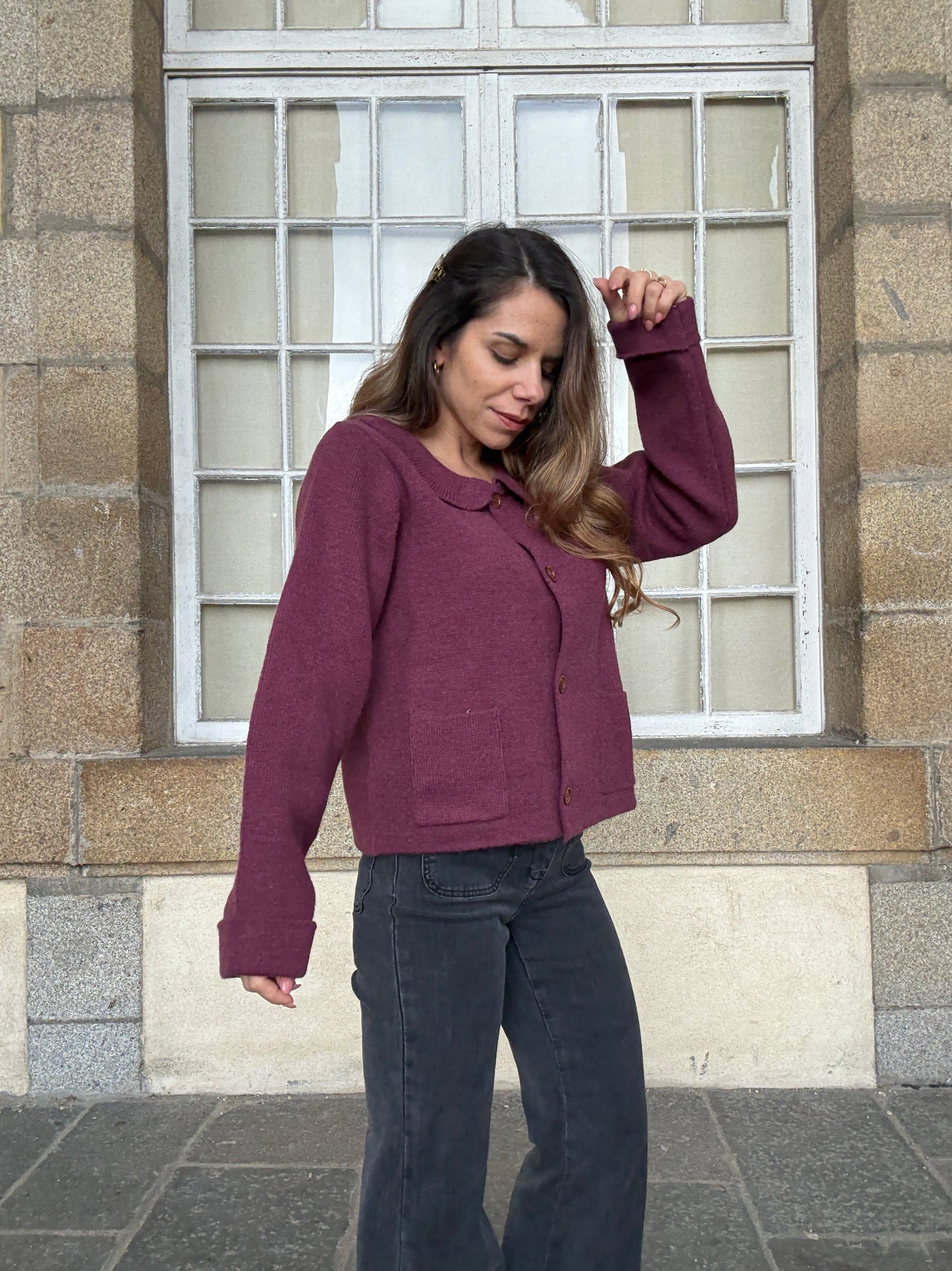 Cardigan Gloria bordeaux