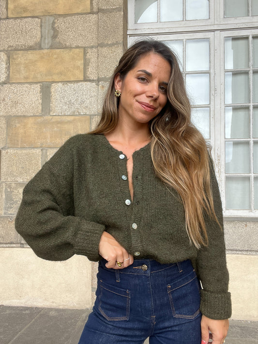 Cardigan Charlie kaki