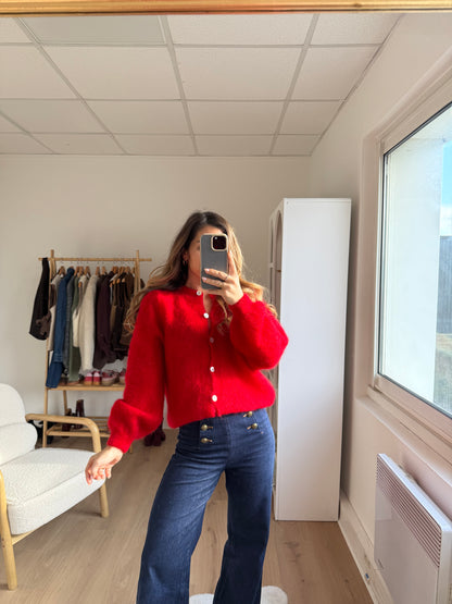 Maille en laine Bianca rouge