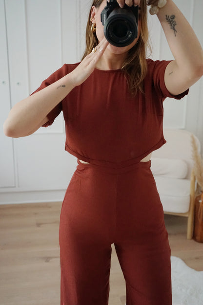 Combinaison Alice terracotta