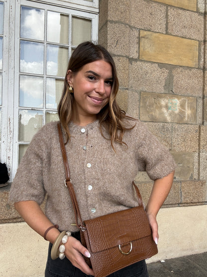 Sac à main en cuir Julia marron