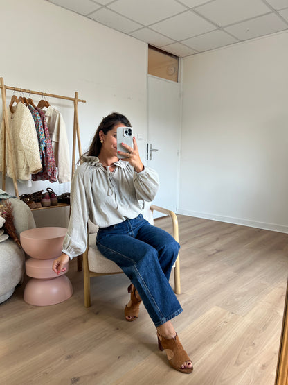 Blouse à col volanté Thelma