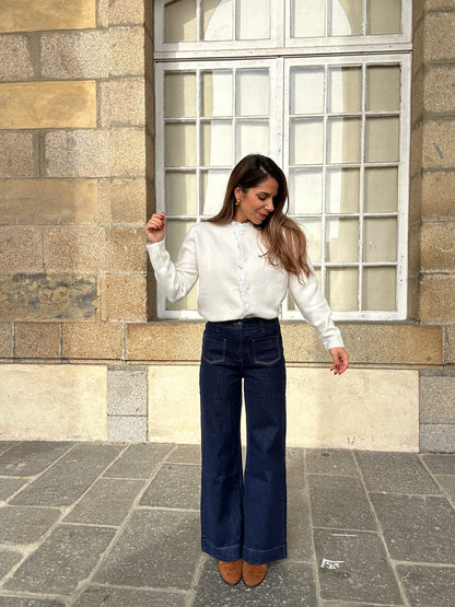 Cardigan avec des détails en voile Isaure