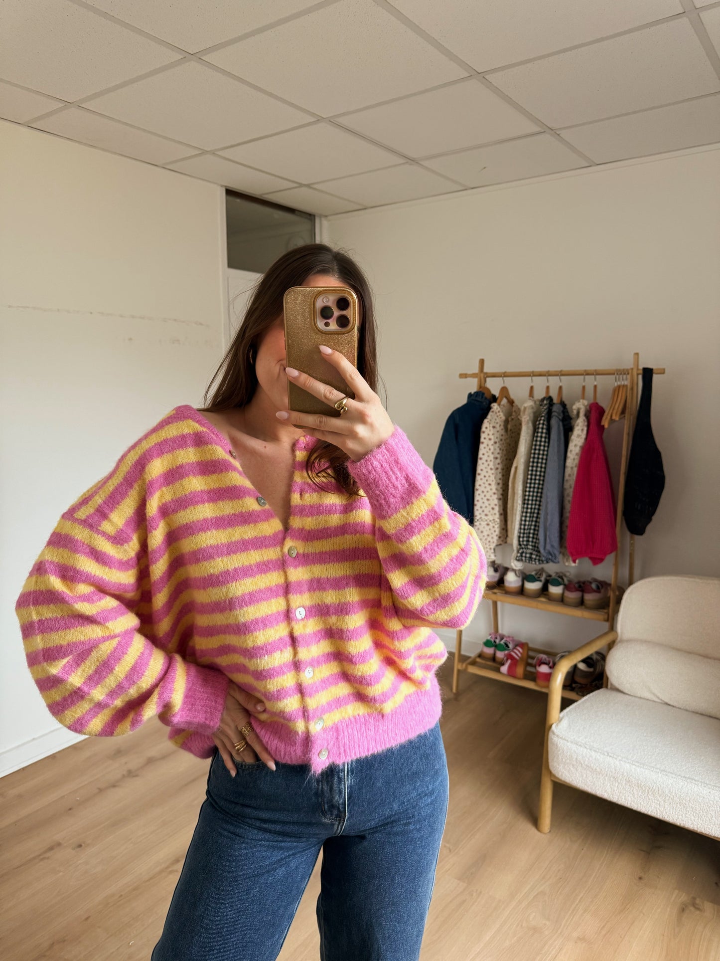 Cardigan rayé Solela