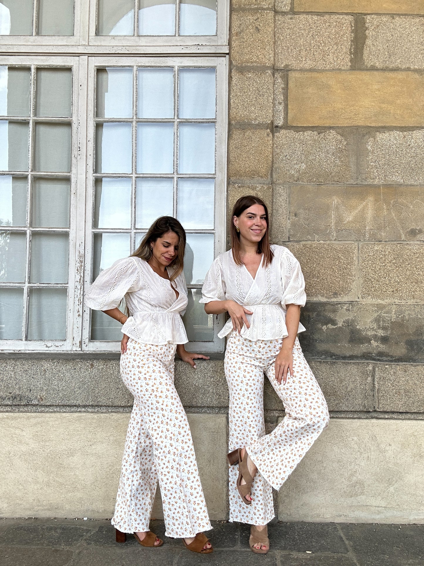 Jean flare à fleurs Maria