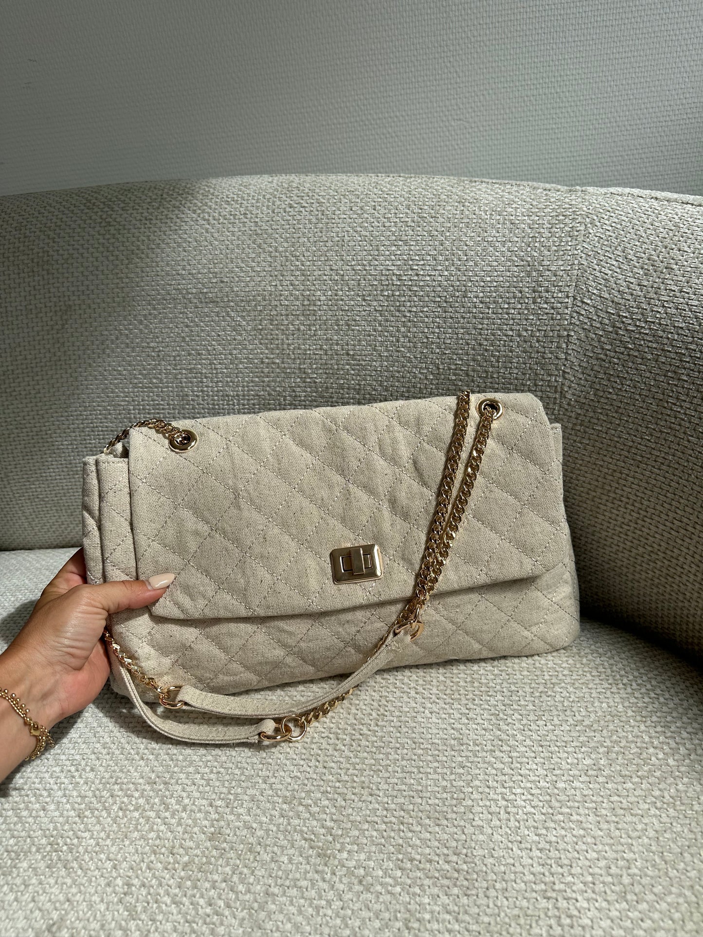 Sac à main Hortense beige lin