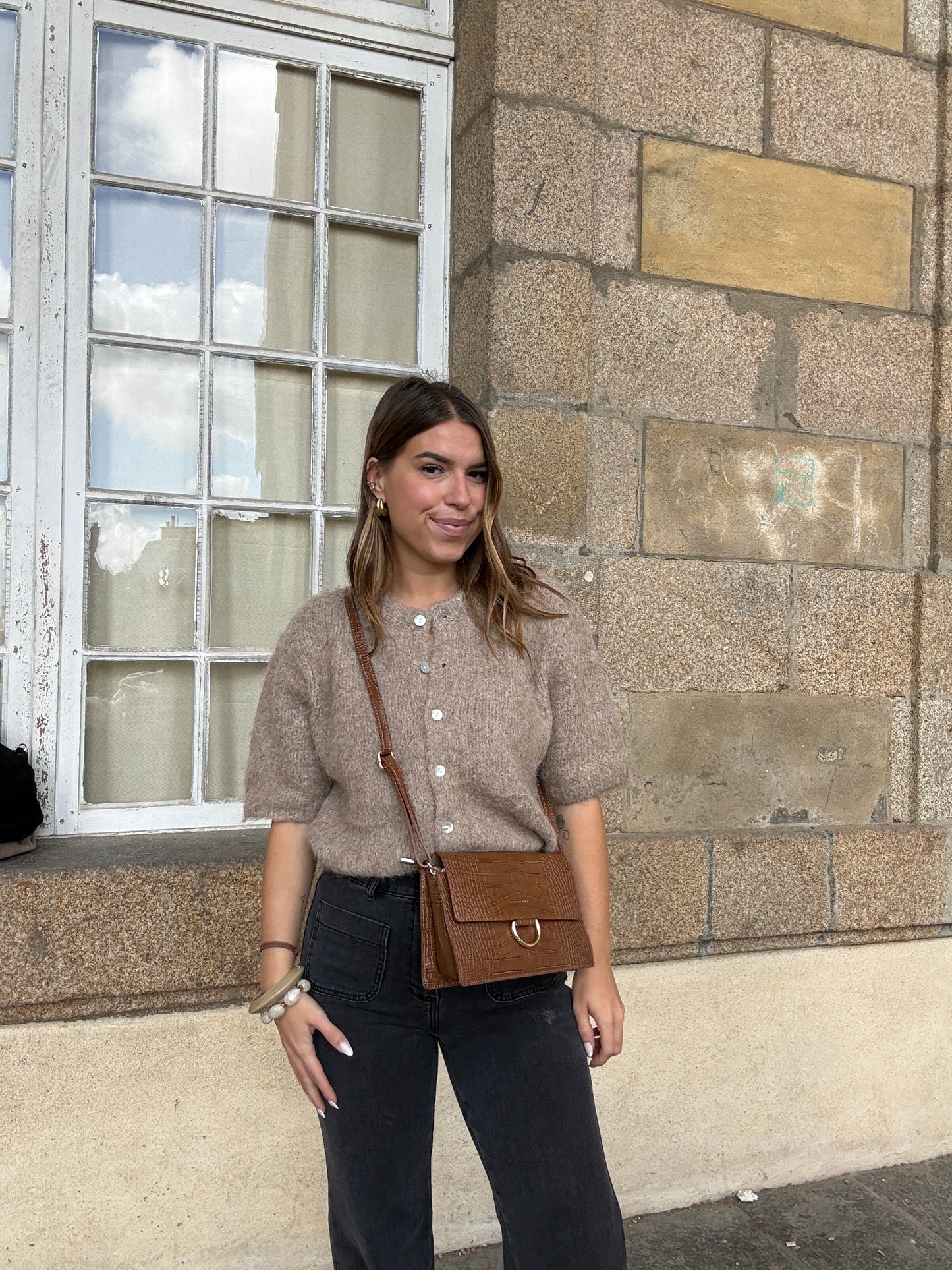 Sac à main en cuir Julia marron