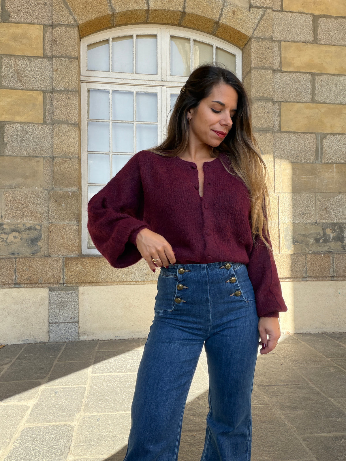 Cardigan Lise Bordeaux