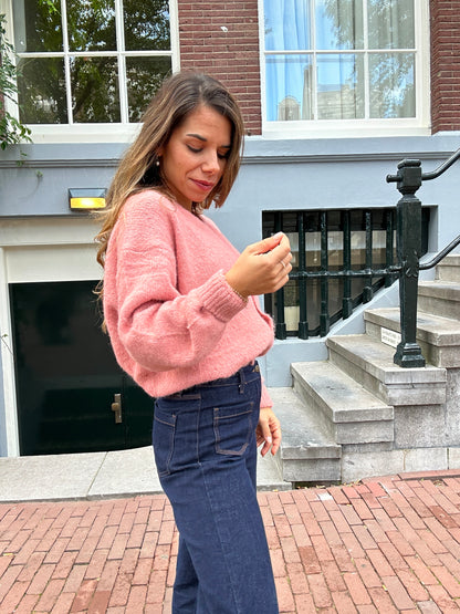 Cardigan Charlie vieux rose