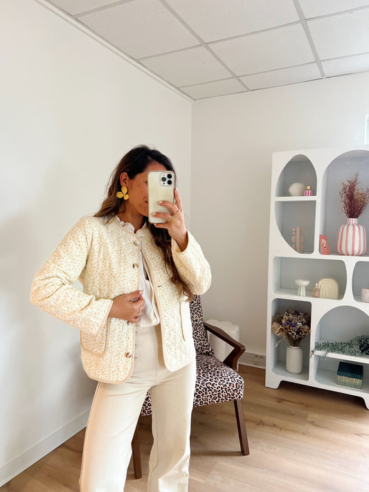 Veste matelassée liberty jaune Alma