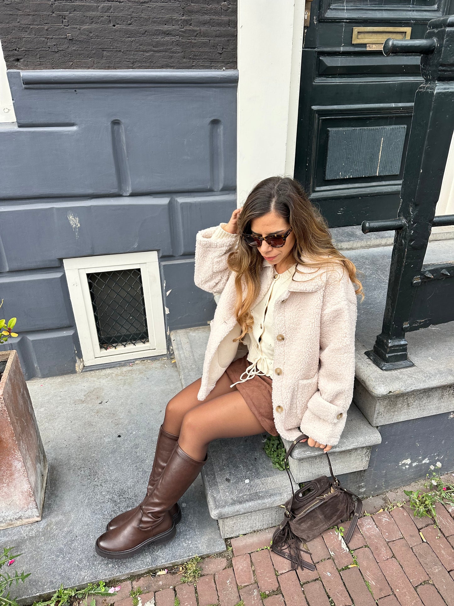 Bottes hautes marrons Nora