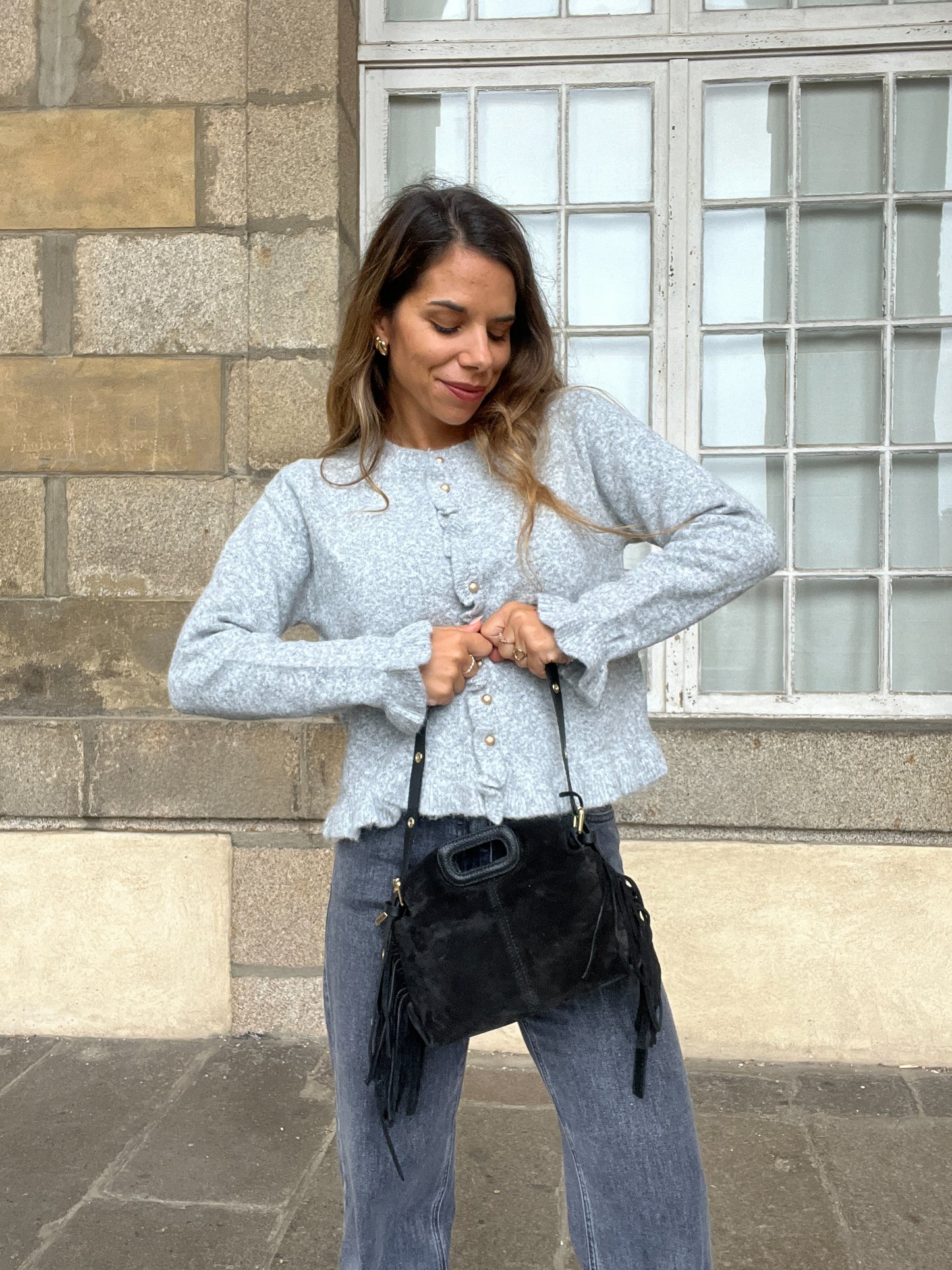 Sac à main en cuir Jodie noir