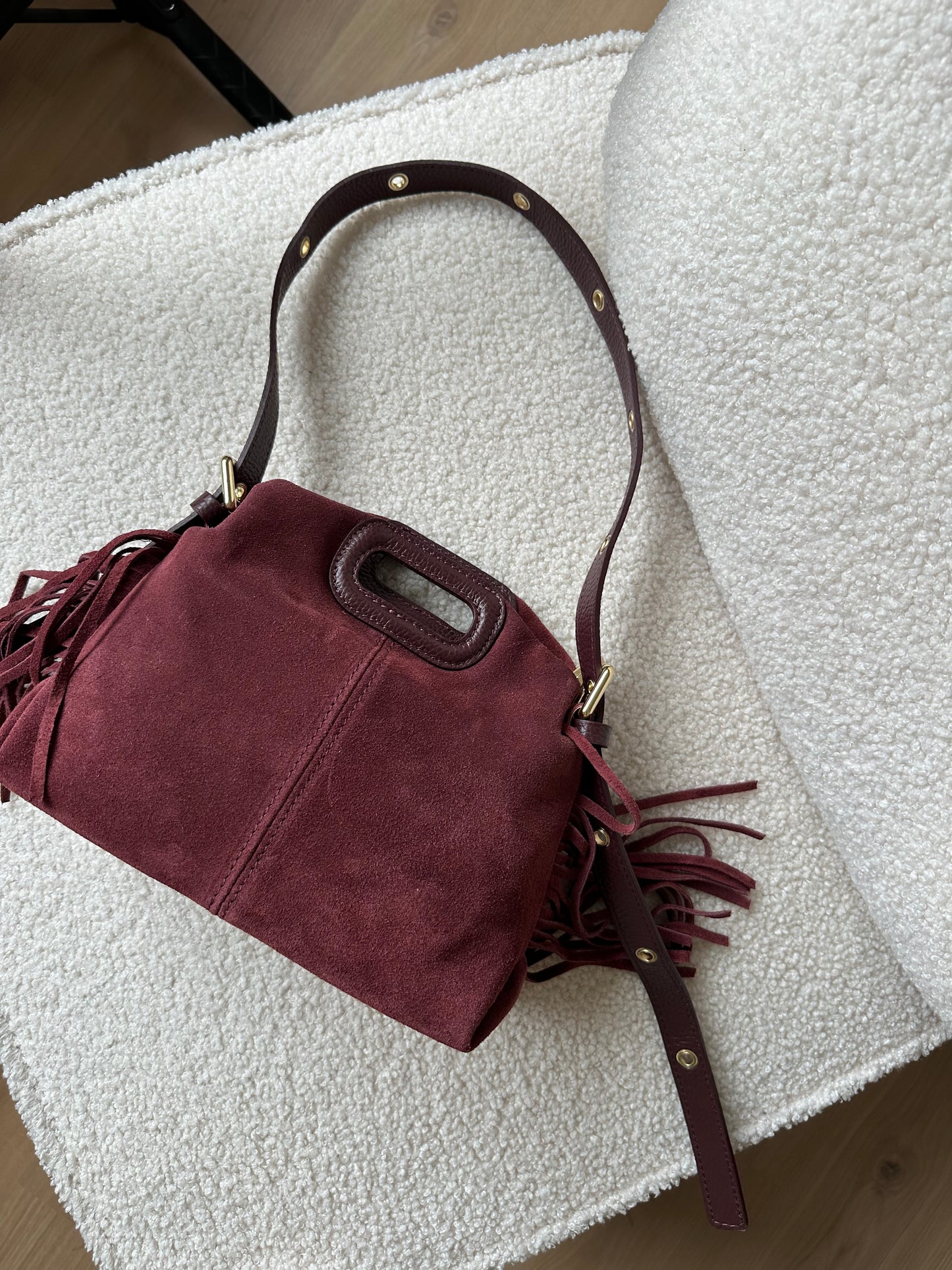 Sac à main en cuir Jodie Bordeaux
