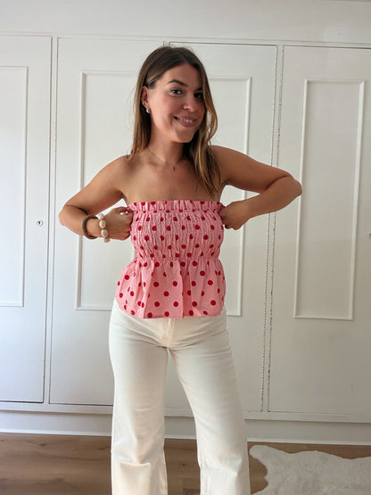 Top Celia rose péplum