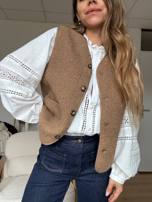 Gilet berger Arianne camel