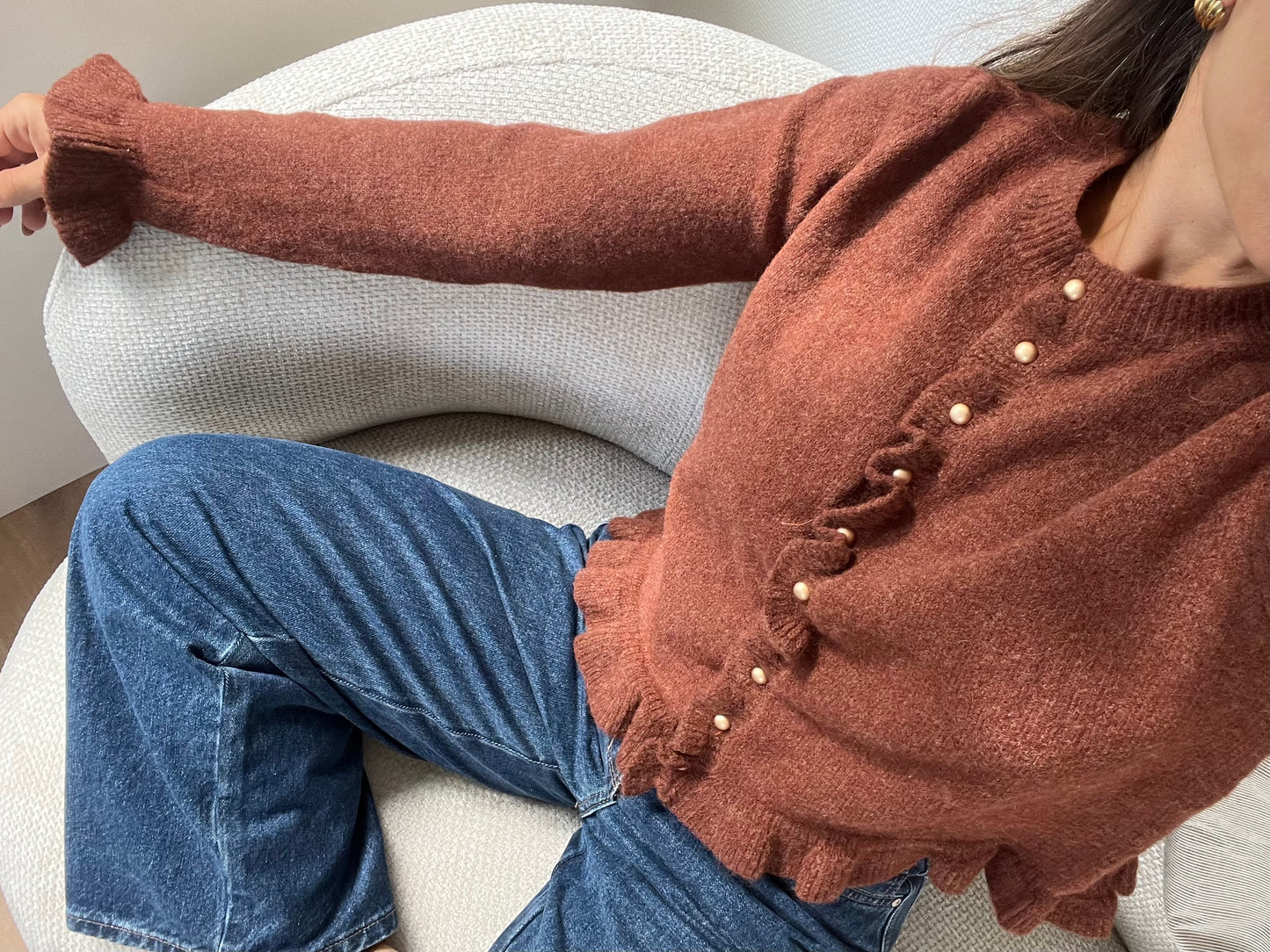 Cardigan Maxine marron