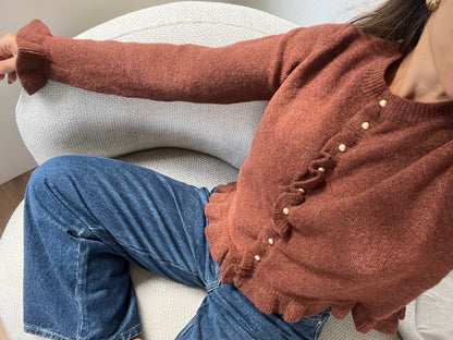 Cardigan Maxine marron