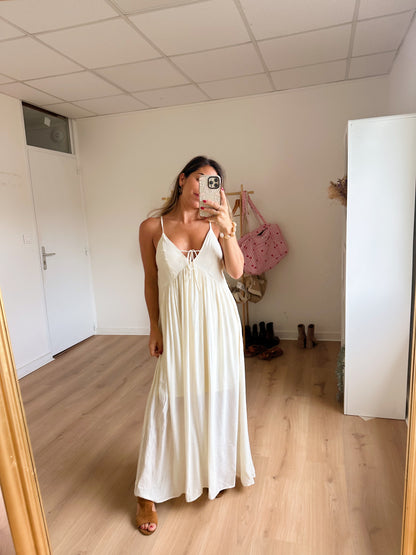 Robe longue Stella écrue