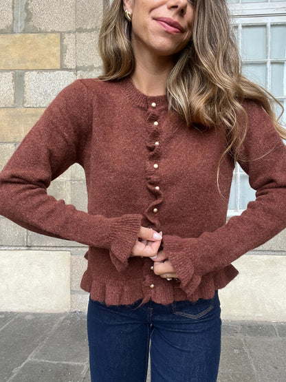 Cardigan Maxine marron