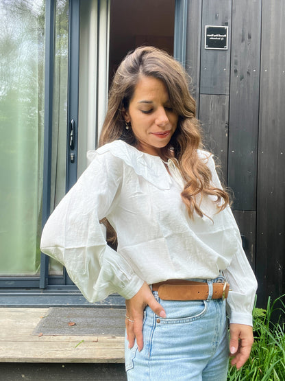 Blouse à col large Solveig
