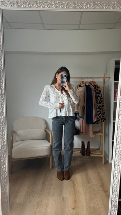 Jean droit Solange gris