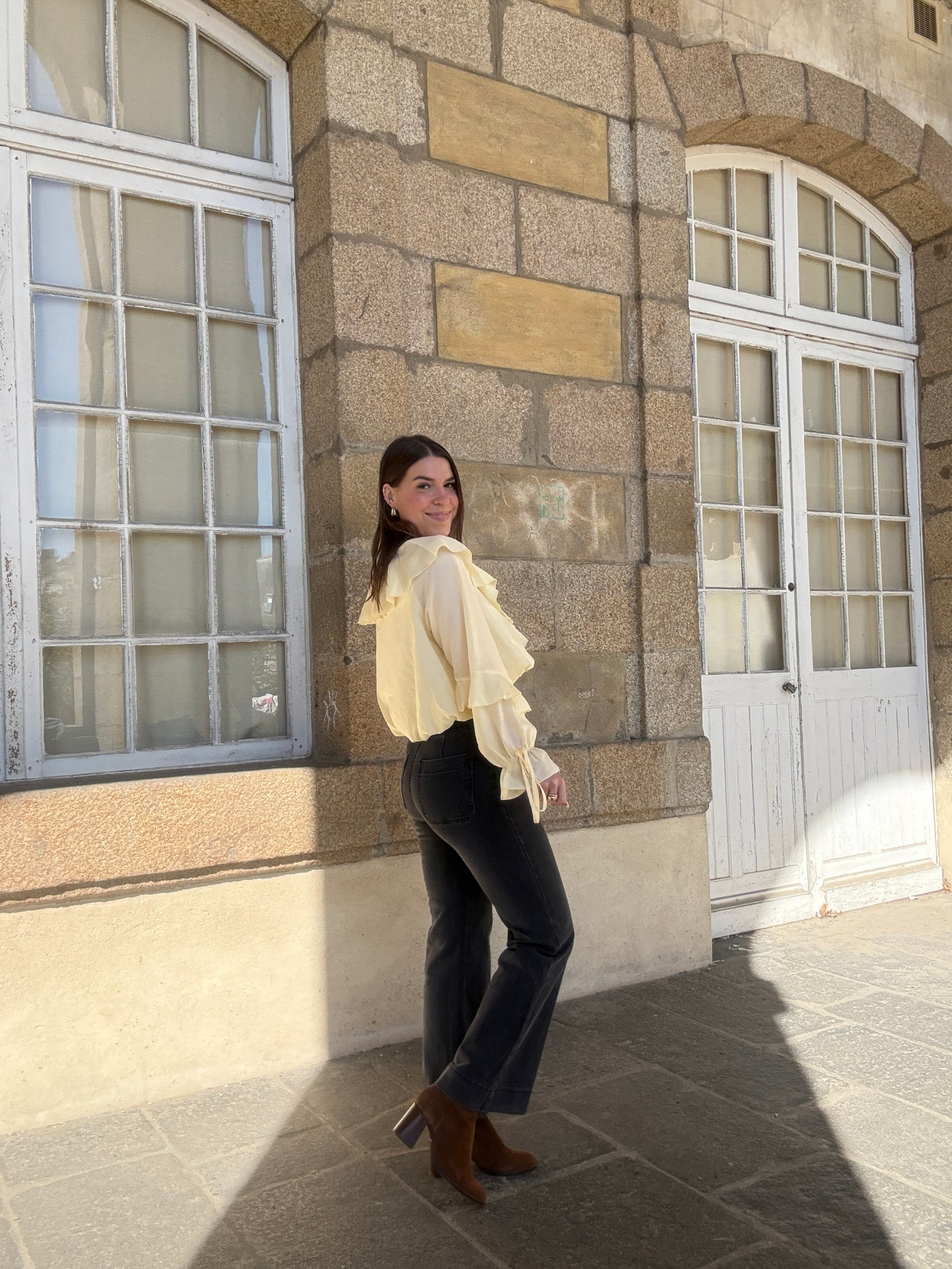 Blouse Iris jaune pâle