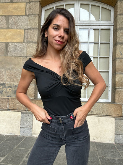 Top Carla noir