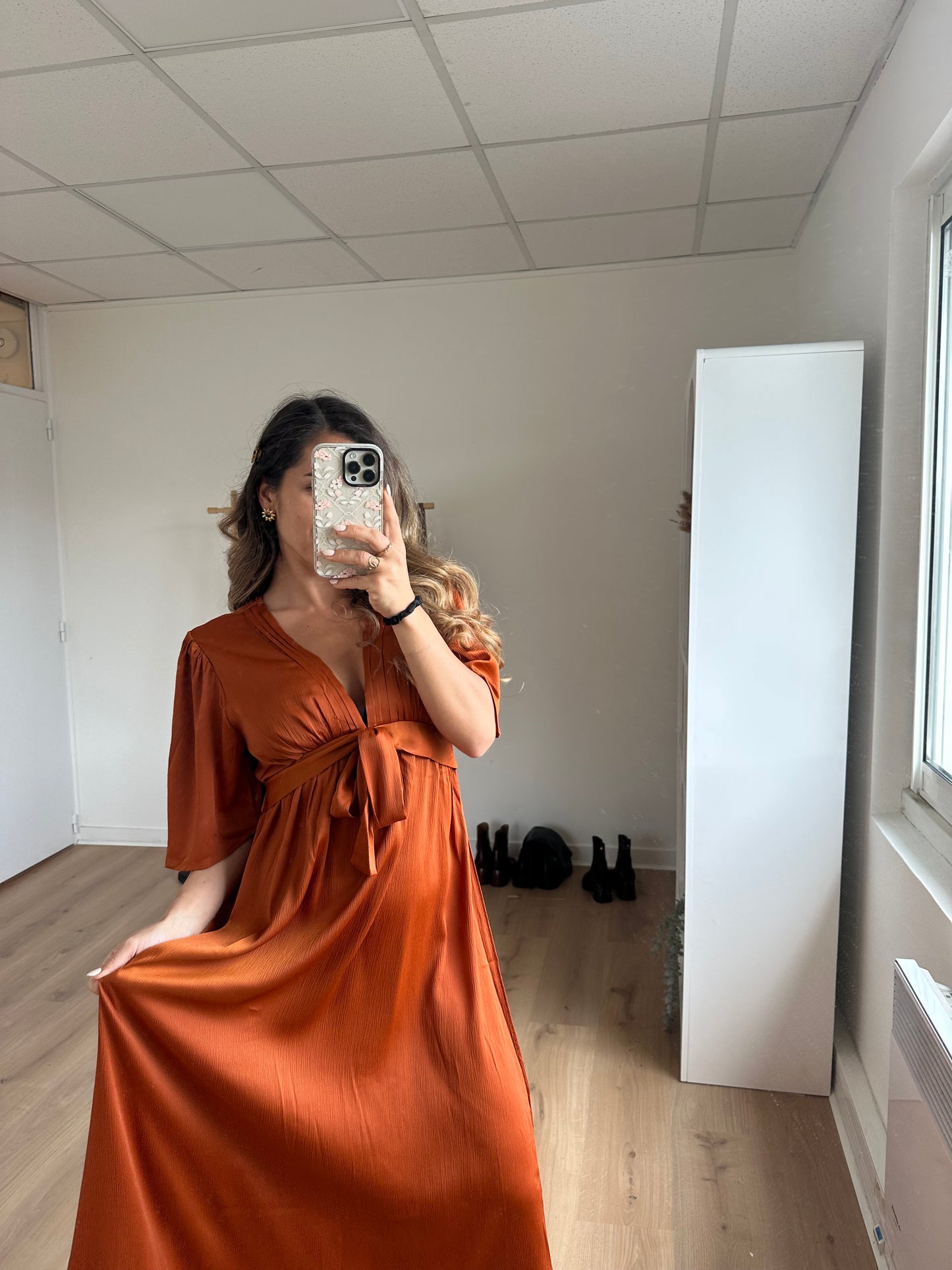 Robe longue Suzy terracotta