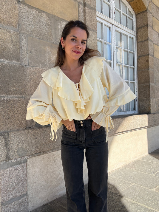 Blouse Iris jaune pâle
