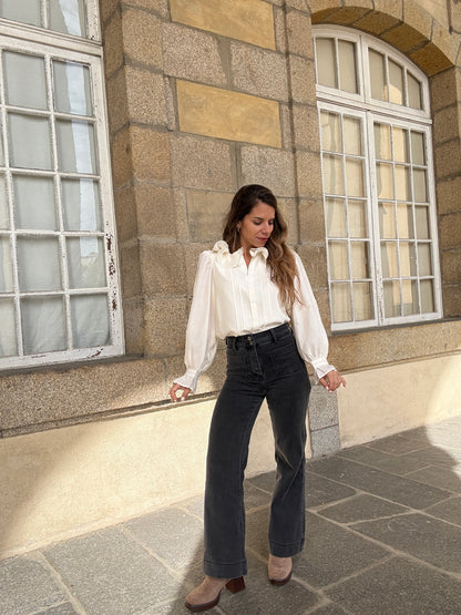 Blouse Brune écru