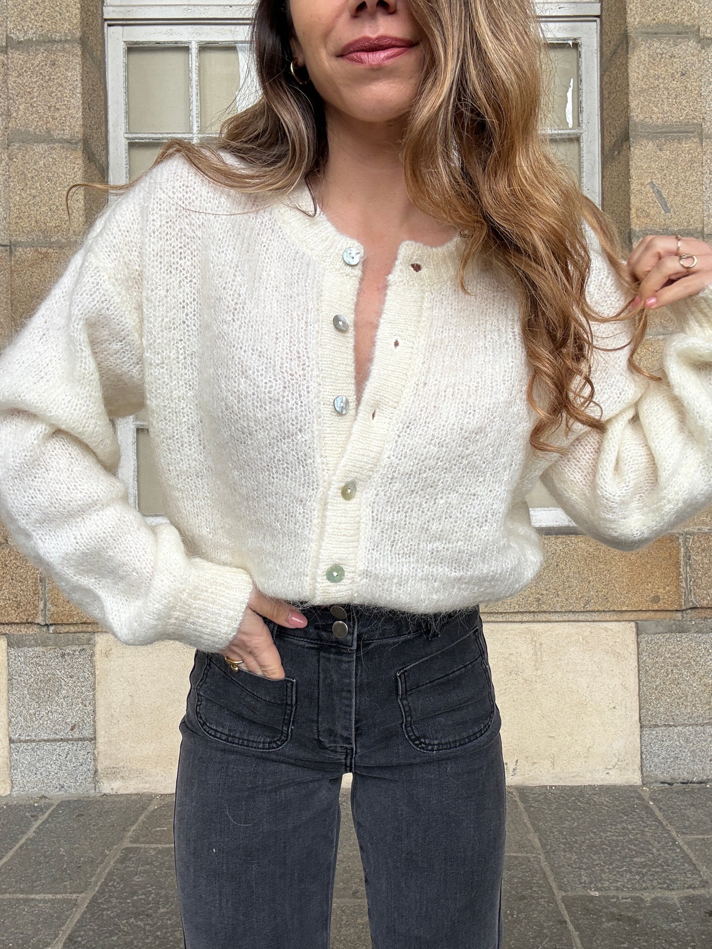 Cardigan Garance écru