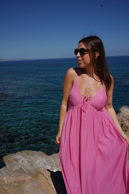 Robe longue Stella rose