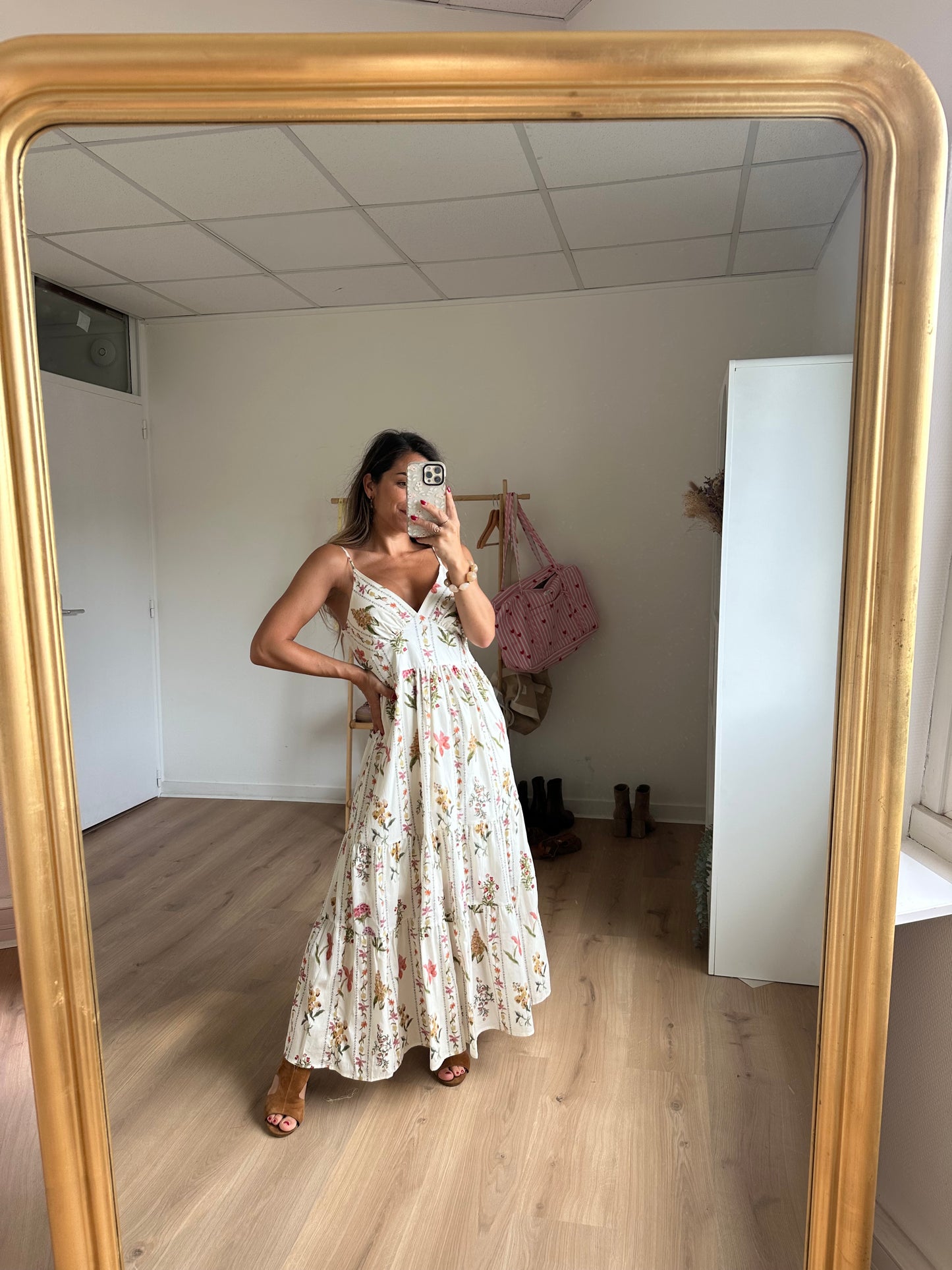 Robe longue fleurie Flora