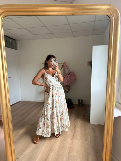 Robe longue fleurie Flora