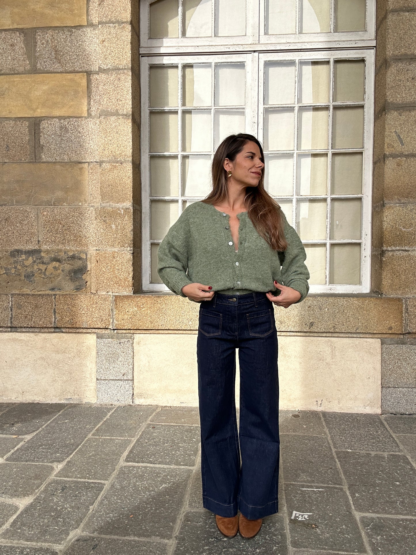 Cardigan Charlie olive