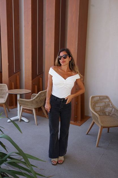 Top Carla écru