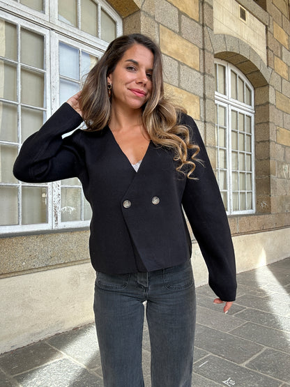 Pull en maille Amanda noire