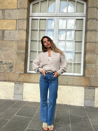 Cardigan Irène taupe