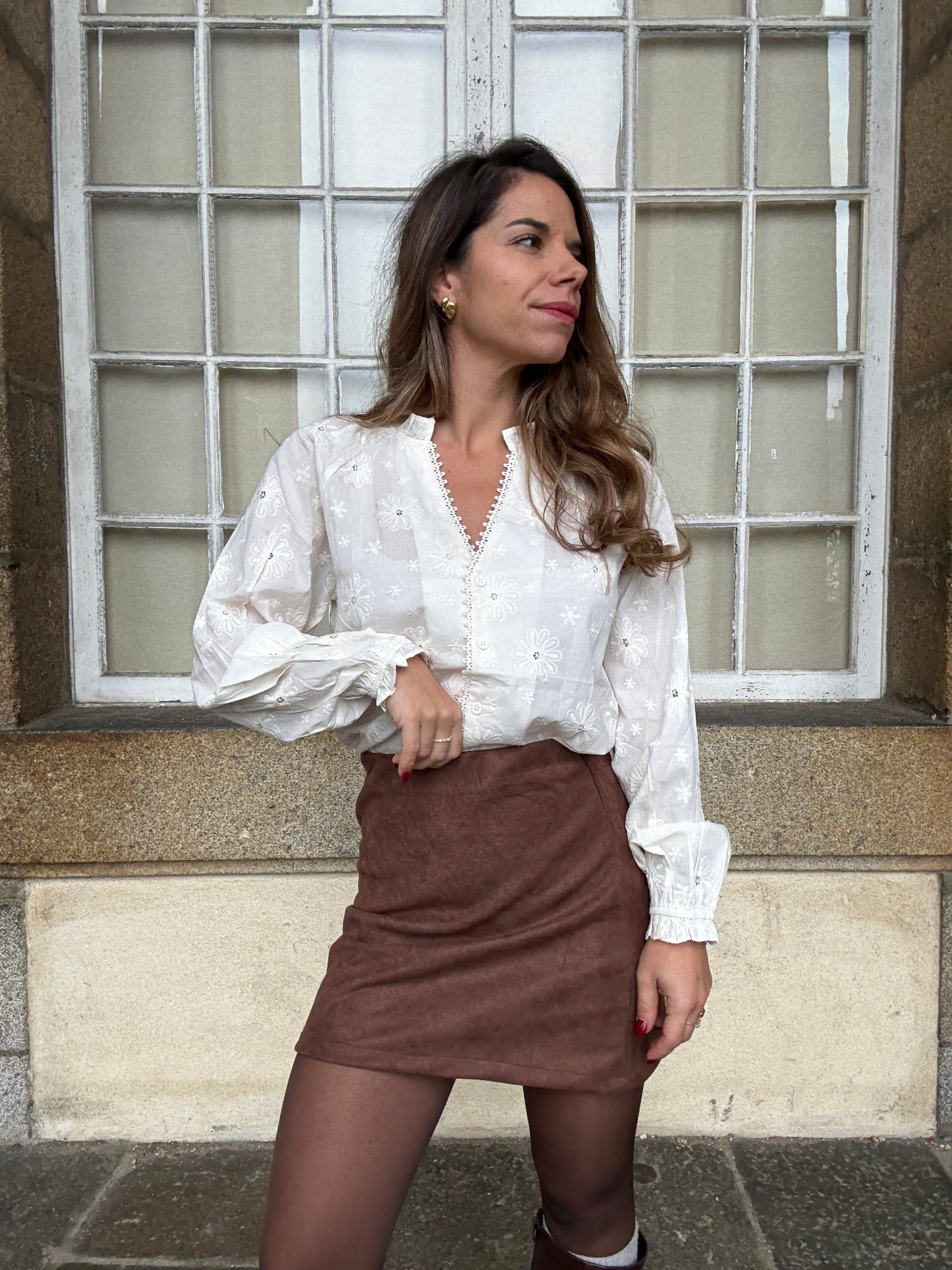 Blouse brodée Amaya
