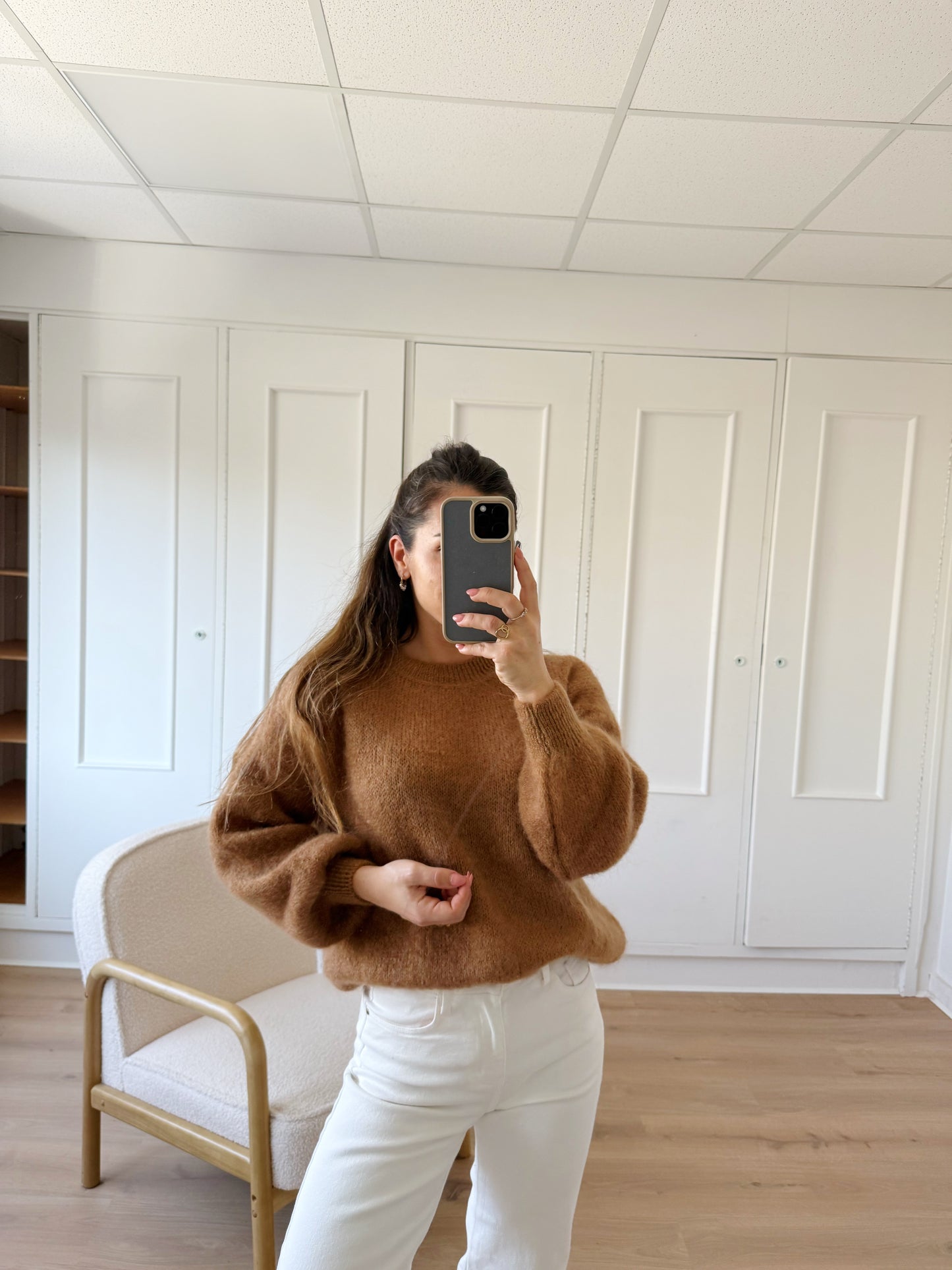 Maille en mohair et laine Gaia camel