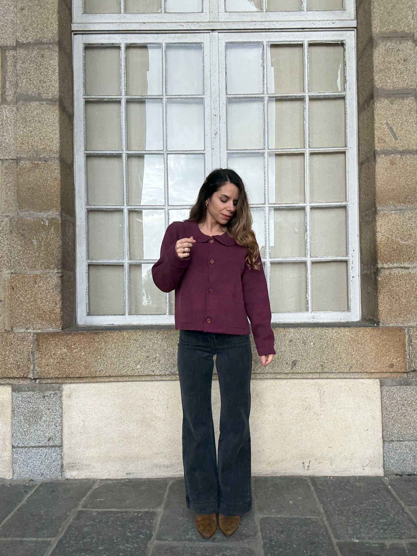 Cardigan Gloria bordeaux